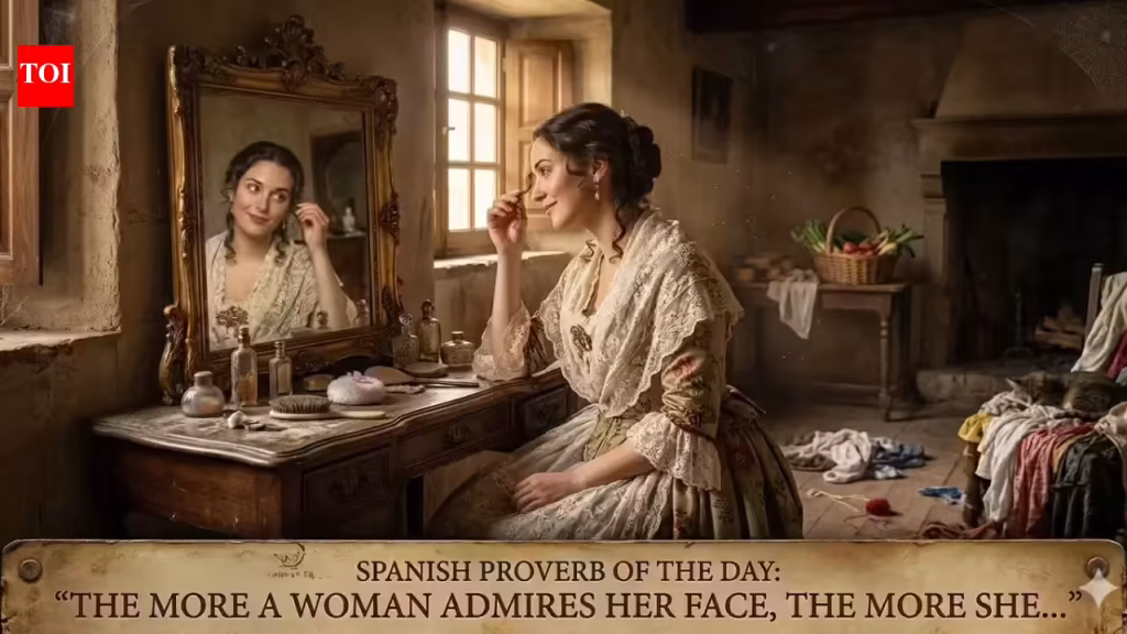 Spanish proverb of the day: “The more a woman admires her face, the more she ruins her…” |