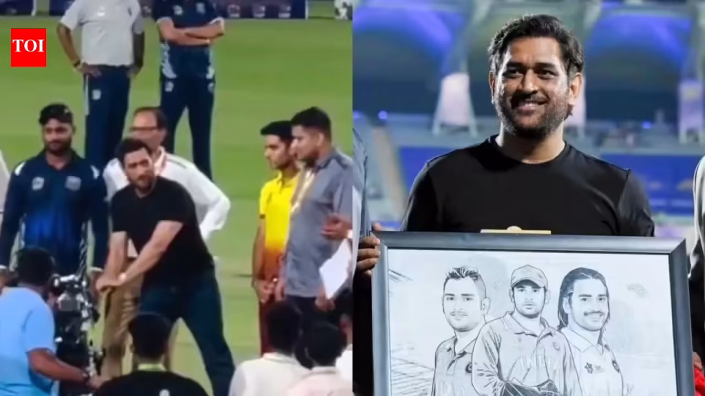 Watch: MS Dhoni flips coin in Jharkhand T20 league after missing entire IPL 2026 | Cricket News