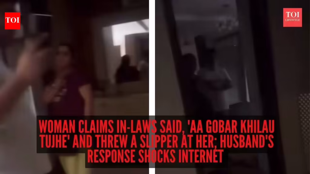 ‘Khana nahi dete mujhe’: Woman claims in-laws said, ‘Aa gobar khilau tujhe’ and threw a slipper at her; husband’s response shocks internet |