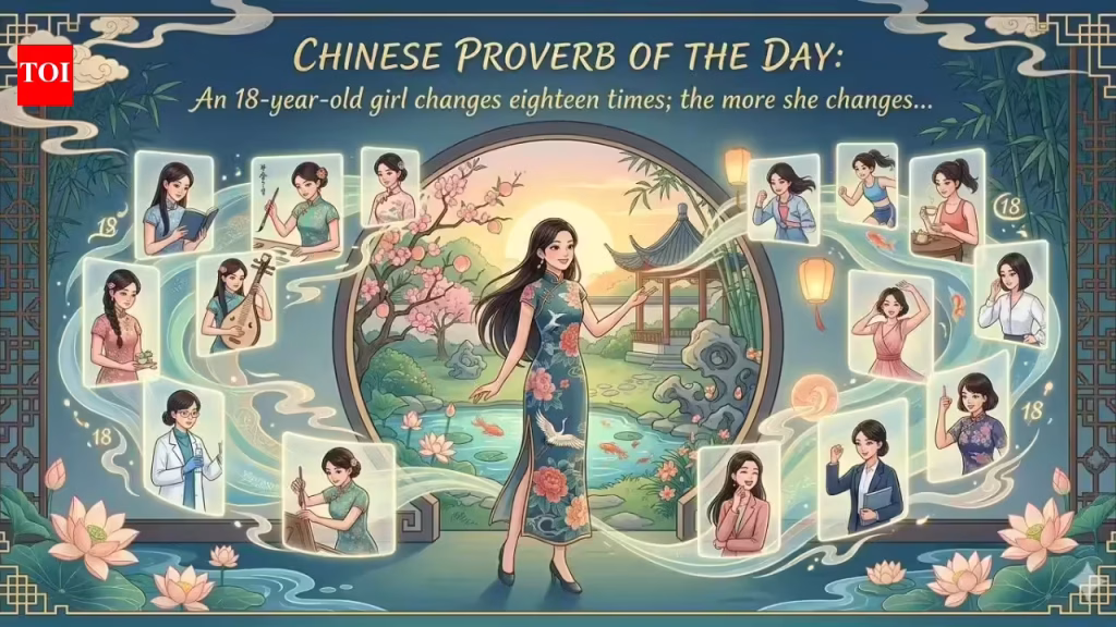 Chinese proverb of the day: “An 18-year-old girl changes eighteen times; the more she changes…” |