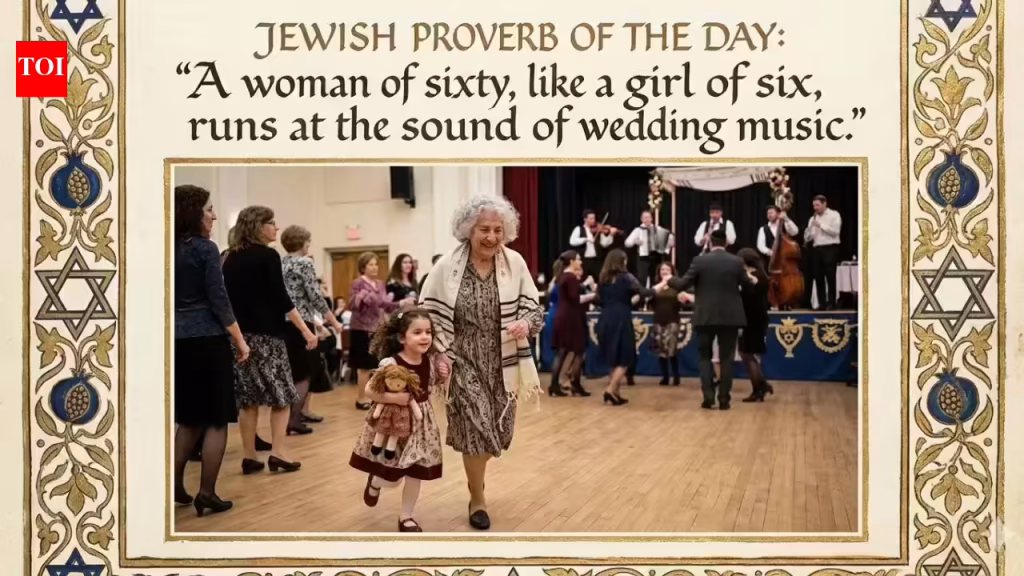 Jewish proverb of the day: “A woman of sixty, like a girl of six, runs at the sound of…” |