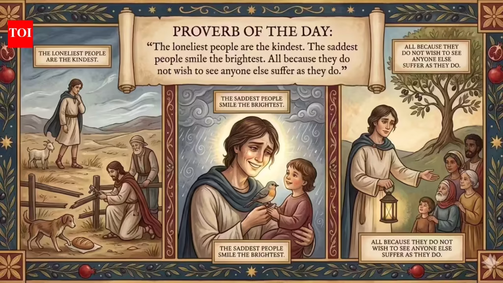 Proverb of the day: “The loneliest people are the kindest. The saddest people smile the brightest. All because they do not wish to…” |