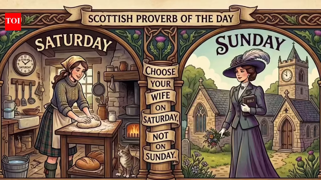 Scottish proverb of the day: “Choose your wife on Saturday, not on…” – proverb offers a timeless lesson about love, trust and first impressions |
