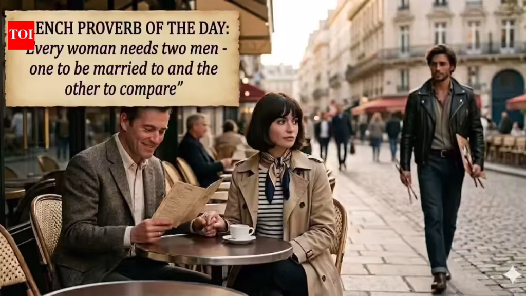 French proverb of the day: “Every woman needs two men – one to be married to and the other to…” – a timeless lesson on comparison and valuing what you have |