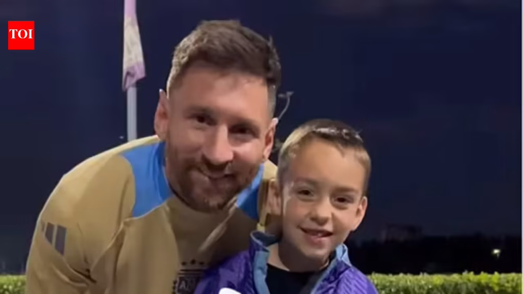 Watch: Young fan teaches Lionel Messi a new celebration after historic FIFA World Cup hat-trick | Football News