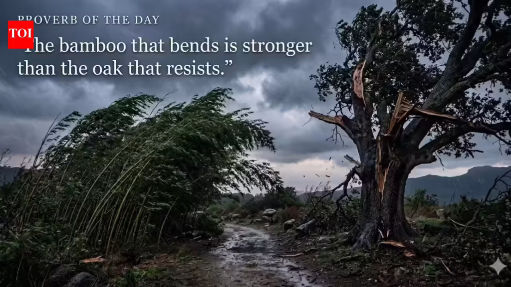 Proverb of the day: “The bamboo that bends is stronger than…”: why flexibility often beats brute strength |