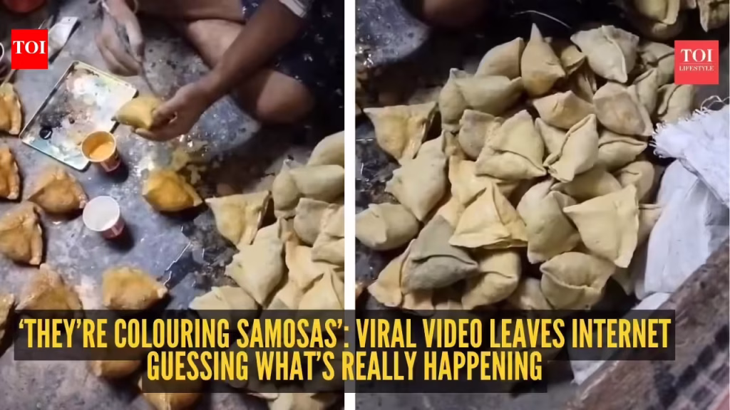 ‘They’re colouring samosas’: Viral video leaves internet guessing what’s really happening