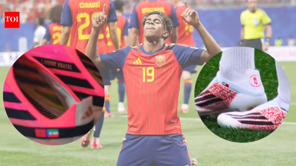 Why Lamine Yamal wears flags of two different countries on his boots despite playing for Spain at World Cup | Football News