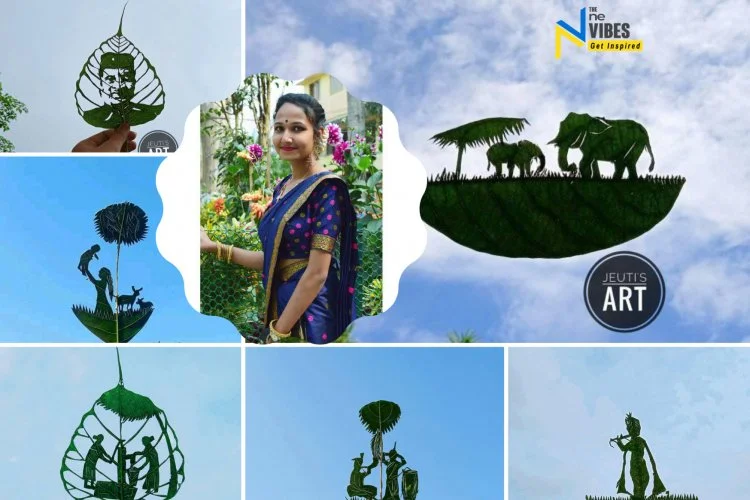 20-YO Assam Girl’s Magnificent Leaf-Cutting Art Tells Story, One Leaf At A Time